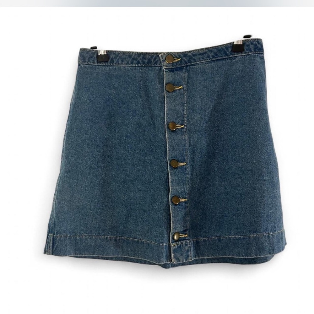 American Apparel Blue Denim Mini Skirt